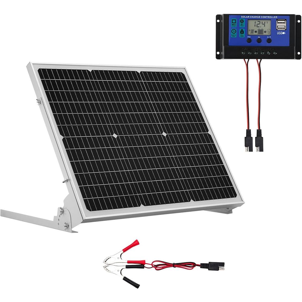 Solar Panel - 50W 12V Solar-Batterie-Erhaltungsladegerät, Mono-Solarpanel-Ladegerät mit verbessertem