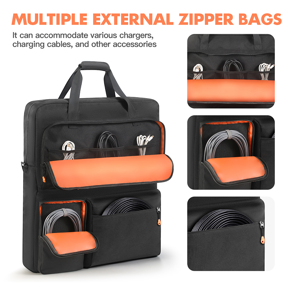 Solar Panel 200W - Gepolsterte Reise-Solarpanel-Tasche mit Großer Kapazität, Schutzhülle