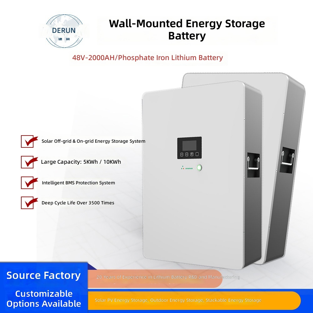 Solar Generator - Direktverkauf ab Werk: Großkapazitäts-48V200Ah-Wandmontierte Lithium-Batterie für