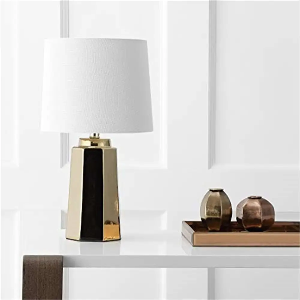 Solar Lamp - 17-Zoll Vergoldete LED-Tischlampe für Schlafzimmer, Wohnzimmer