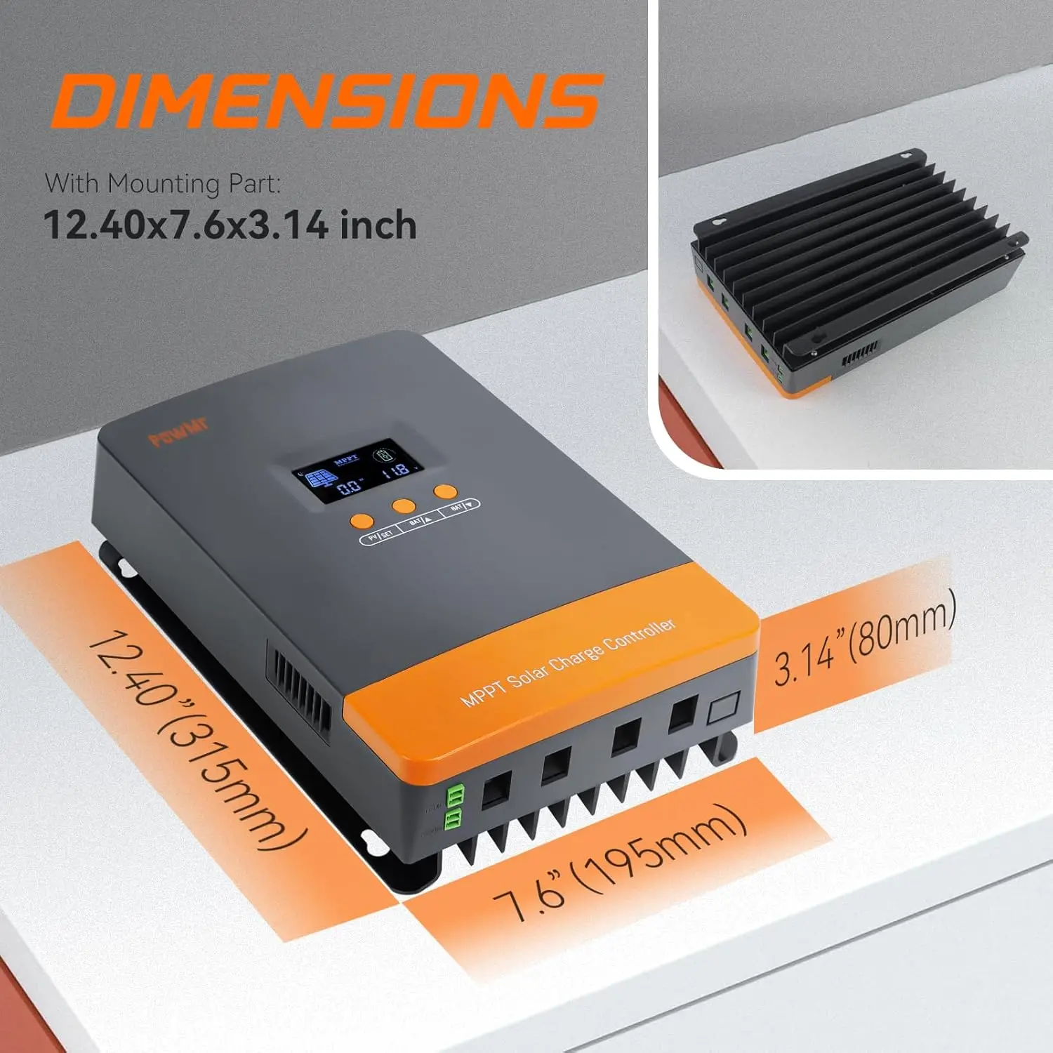Charge Controller Solar - PowMr Bestseller 12V 24V 48V Batterieladeregler
