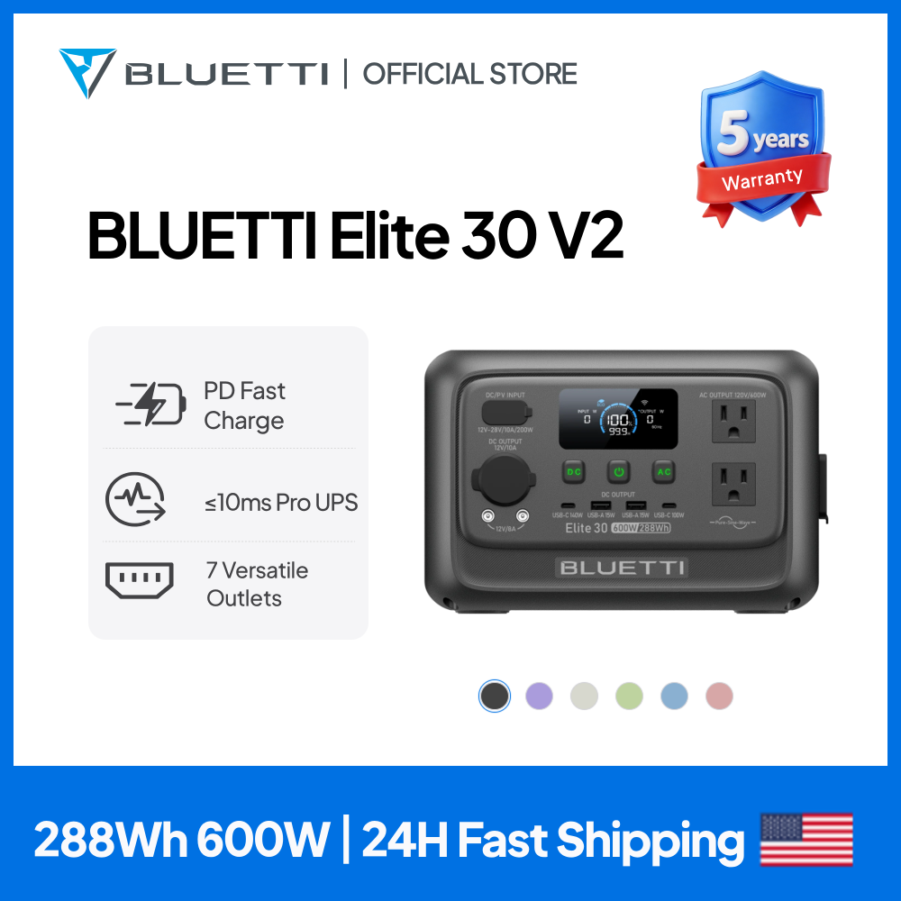 Outdoor Power Station - 【Renew】BLUETTI Elite 30 V2 Tragbare Powerstation