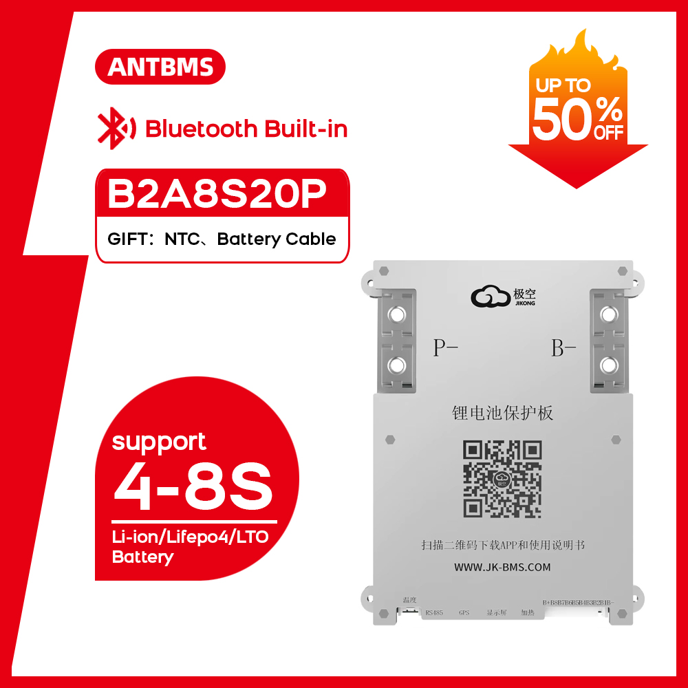 Lithium Battery 12V - JK JIKONG B2A8S20P Smart Active BMS