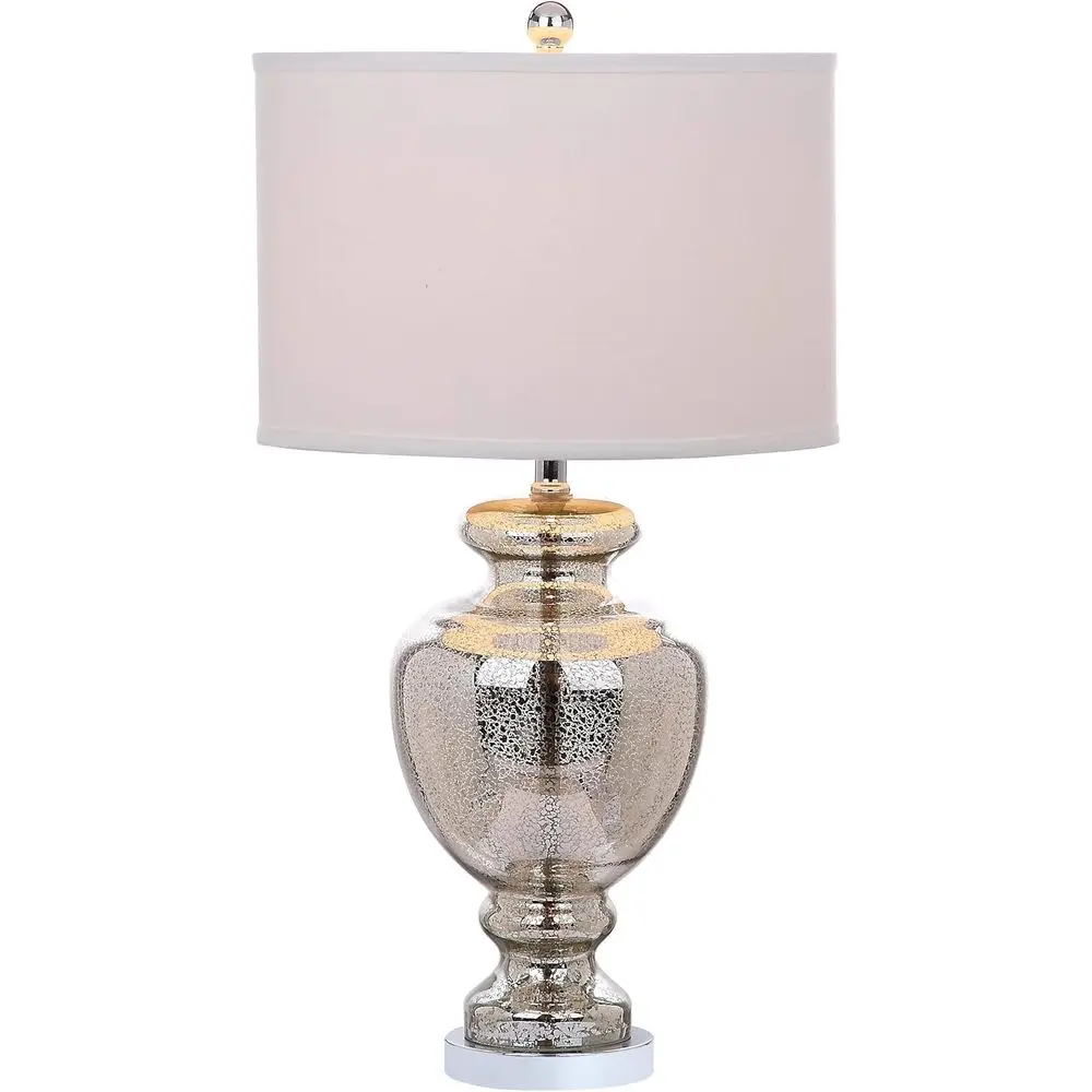 Solar Lamp - Mercury Silver Crackle Glass 28-Zoll-Tischlampe mit