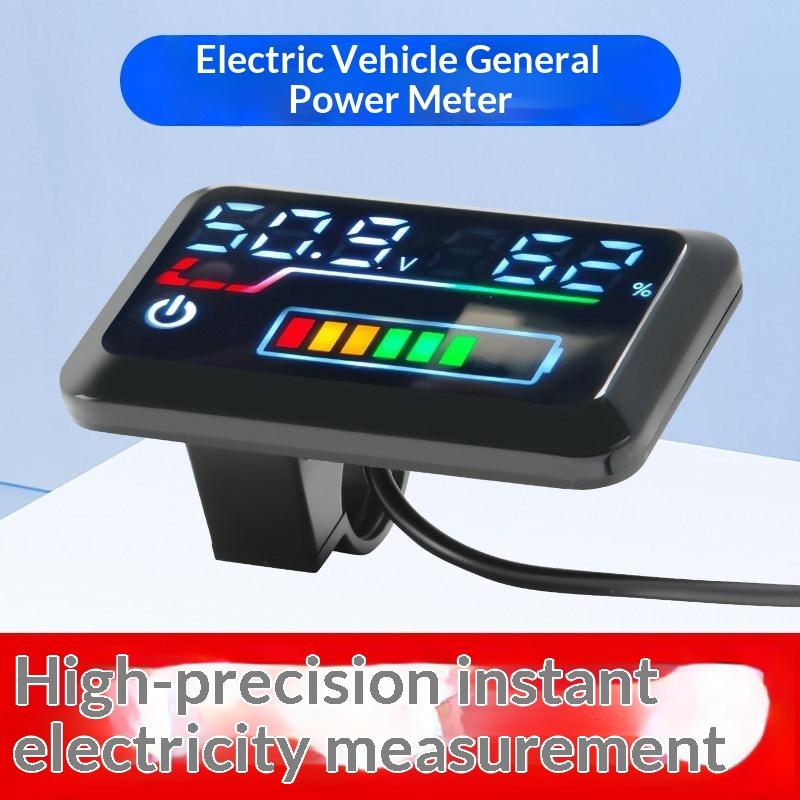 Energy Monitor Meter - Präzisions-Spannungsmesser Digitale Batterie-Ladezustandsanzeige 48V-72V: 1 Stück