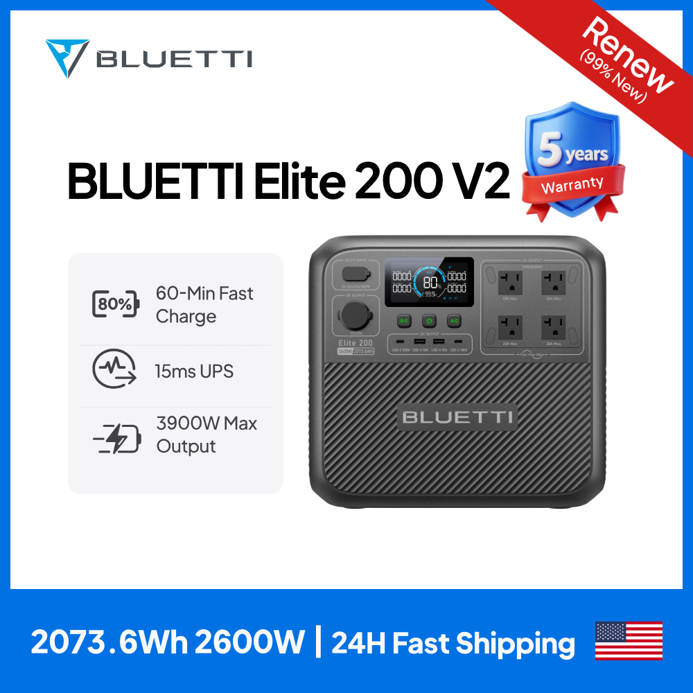 Outdoor Power Station - 【Renew】BLUETTI Elite 200 V2 Tragbare Powerstation