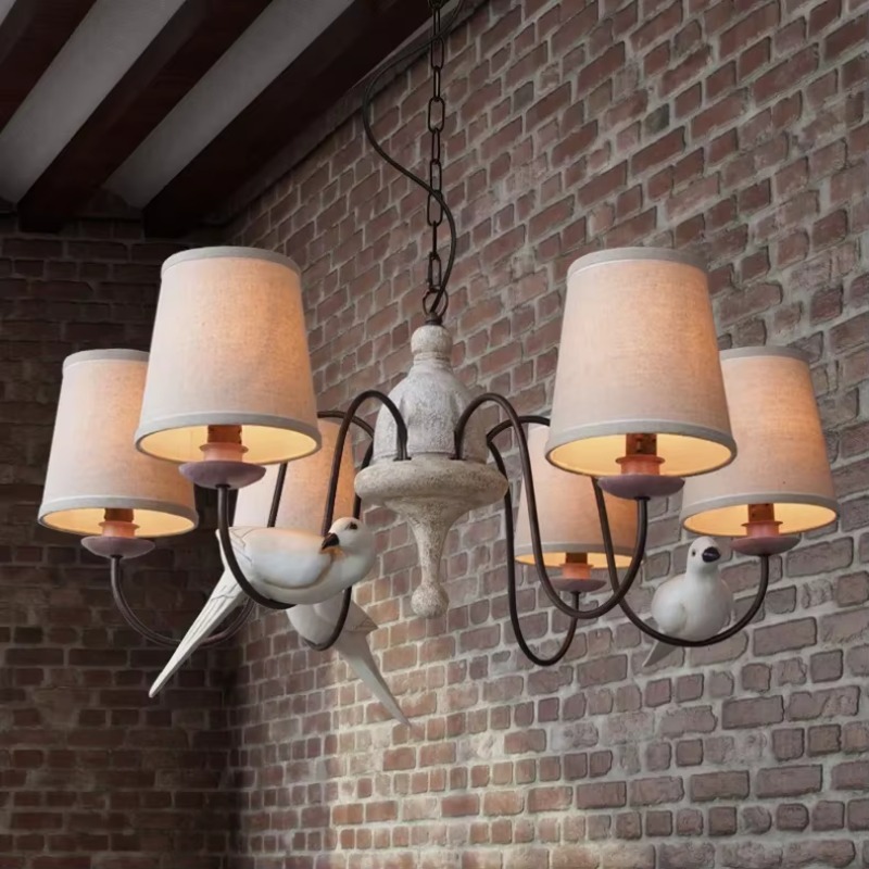Solar Lamp - Designerleuchten, kreative amerikanische Country-Retro-Lampen für Wohnzimmer,
