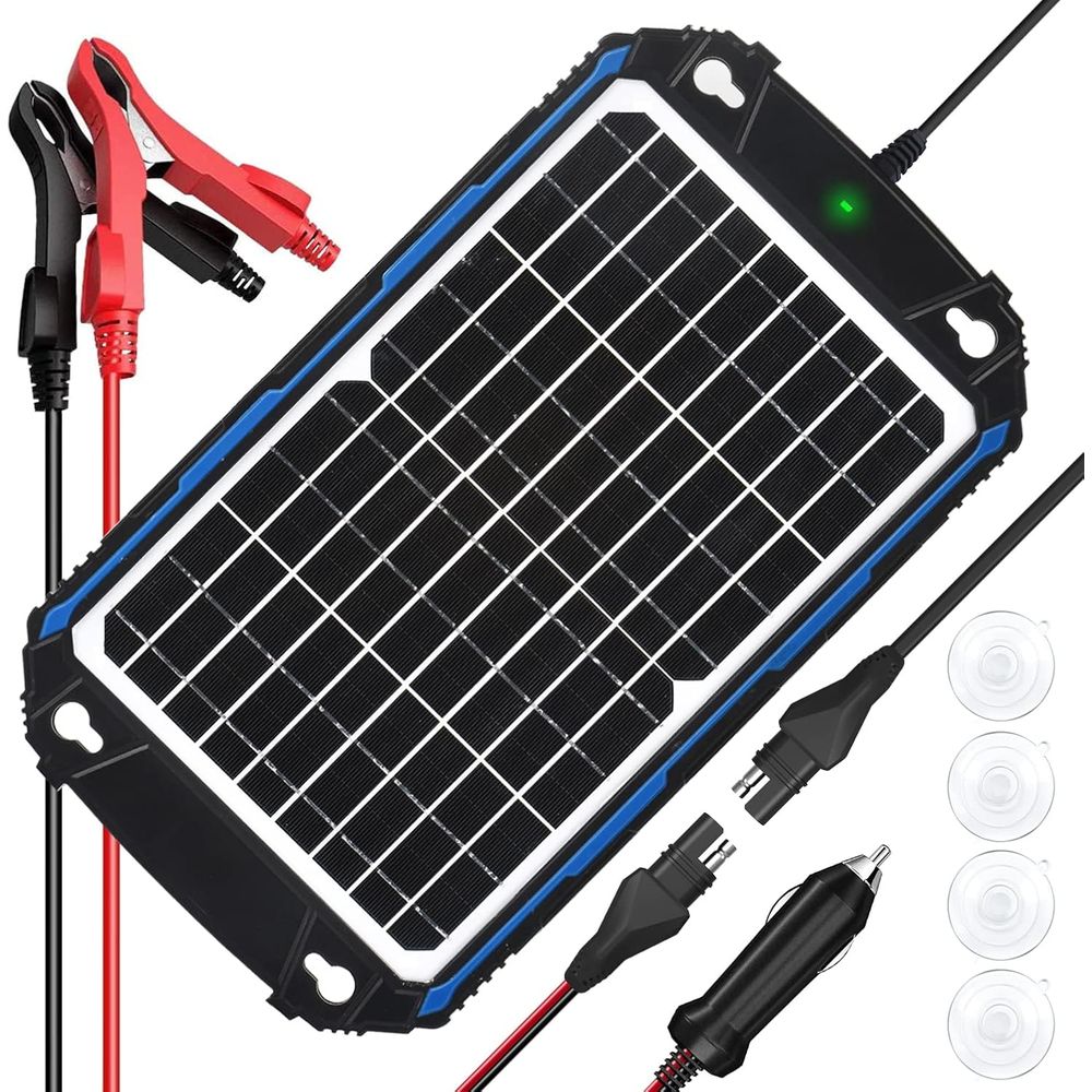 Charge Controller Solar - Wasserdichtes 12W 12V Solar-Ladegerät & -Wartungsgerät