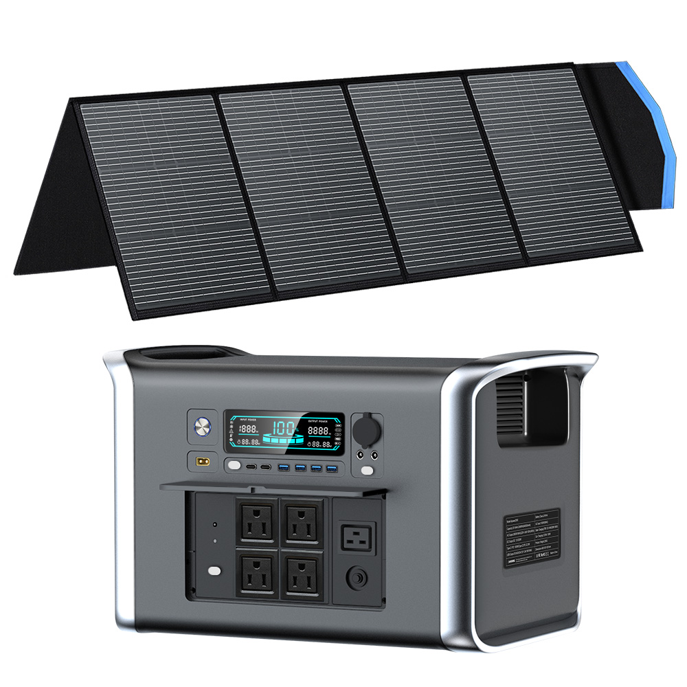 Solar Panel 200W - CTOLITY AP2000 2400 W tragbares Kraftwerk