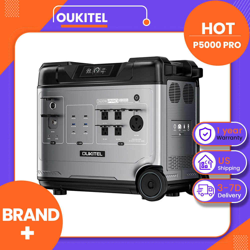 Charge Controller Solar - OUKITEL P5000 Pro Tragbare Powerstation, 5120Wh