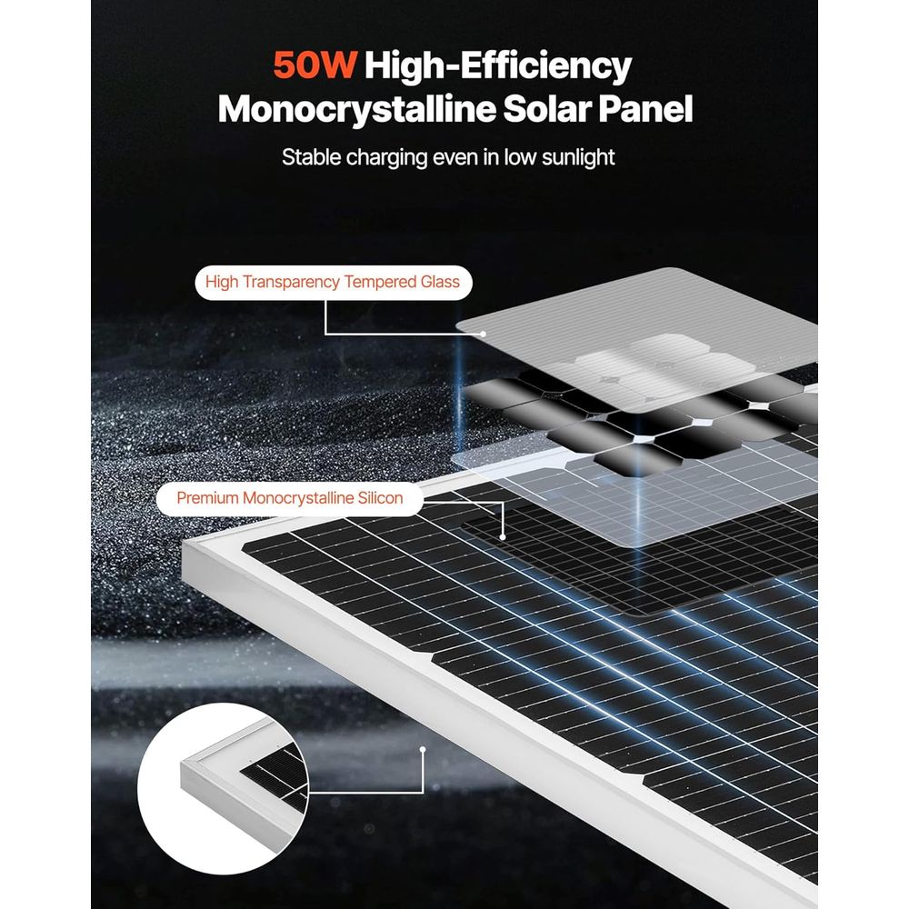 50W 12V Solar-Batterie-Erhaltu – Solar Panel Bewertung und Preis