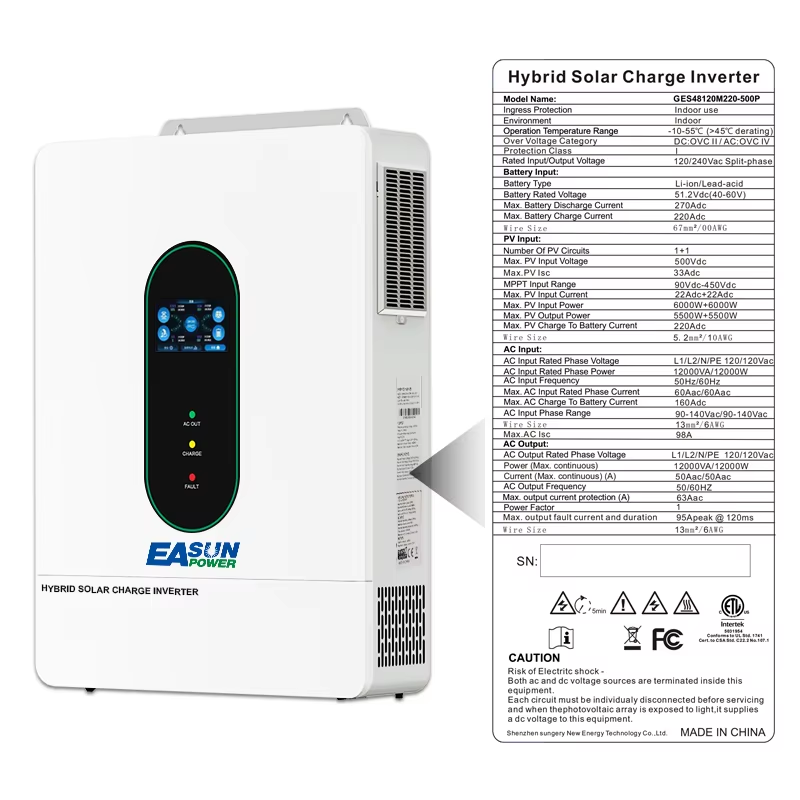 EASUN POWER 12000W 12KW 120V/1 – Charge Controller Solar Bewertung und Preis