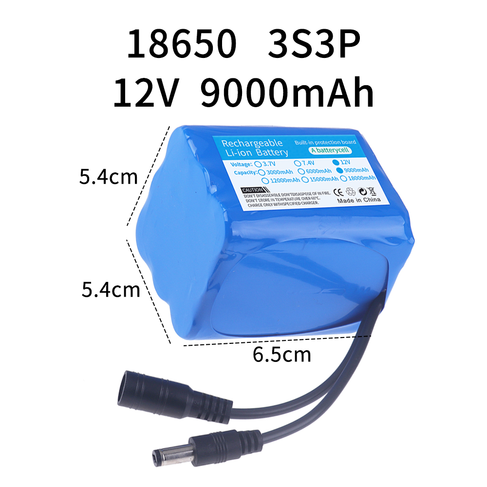 12V 9000mAh 3S3P Lithium-Ionen – Lithium Battery 12V Bewertung und Preis