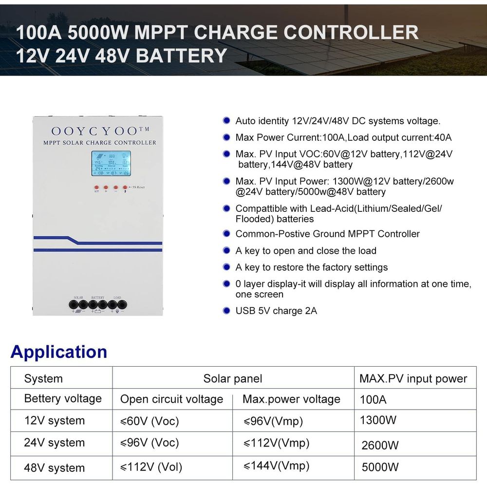 100 Ampere MPPT Solar-Laderegl – Charge Controller Solar Bewertung und Preis